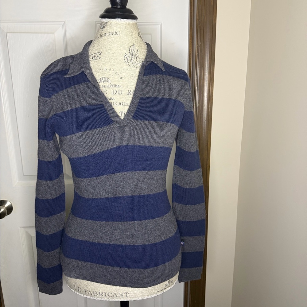 Vintage Polo Blue and Gray Sweater